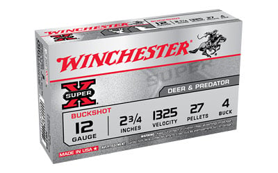 Winchester XB124 Super-X Shotgun Ammo 12 GA, 2-3/4 in, 4B, 27