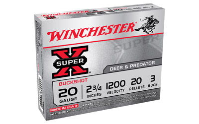 Winchester XB203 Super-X Shotgun Ammo 20 GA, 2-3/4 in, 3B, 20