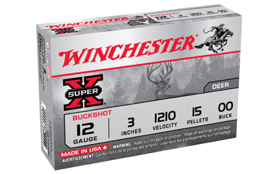 Winchester XB12300 Super-X Shotgun Ammo 12 GA, 3 in, 00B, 15 Pellets