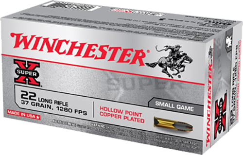 Winchester Ammo X22LRH Super-X 22 Long Rifle (LR) 37 GR Lead Hollow Point 50 Bx/ 100 Cs