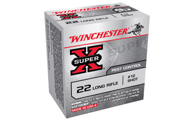Winchester X22LRS Super-X Rimfire Ammo 22 LR, #12 Shot, 50 Rounds
