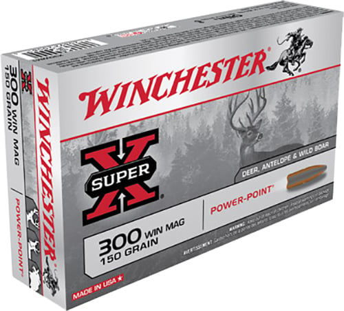 Winchester Ammo X30WM1 Power-Point  300 Win Mag 150 gr Power Point 20 Per Box/ 10 Case