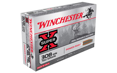 Winchester Super-X Power Point Rifle Ammunition .308 Win 150 gr PSP 2820 fps - 20/box