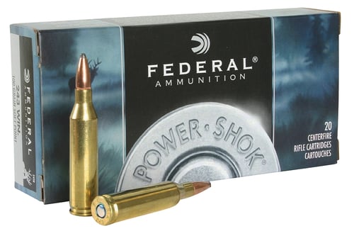Federal 243B Power-Shok  243 Win 100 gr Jacketed Soft Point 20 Per Box/ 10 Case