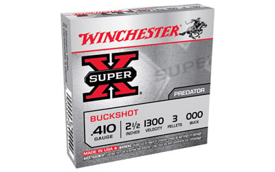 Winchester XB41000 Super-X Shotgun Ammo 410 GA, 2-1/2 in, 000B, 3