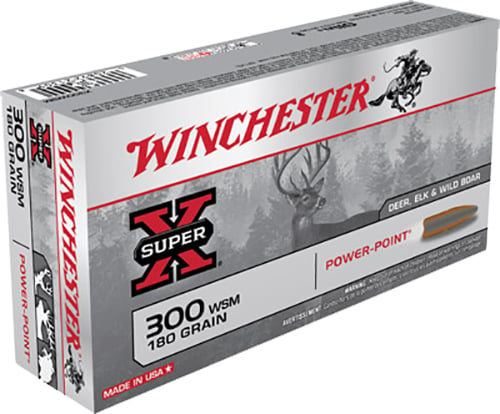 Winchester X300WSM Super-X Rifle Ammo 300 WSM, Power-Point, 180