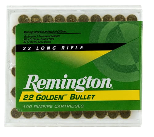 Remington Golden Bullet Rimfire Ammunition .22 LR 40 gr solid 100/box