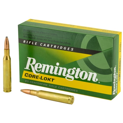 Remington Ammunition 27808 Core-Lokt  270 Win 130 gr Pointed Soft Point Core Lokt 20 Per Box/ 10 Case