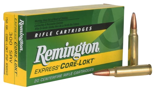 Remington Ammunition 21465 Core-Lokt  300 Savage 150 gr Core-Lokt Pointed Soft Point (PSPCL) 20 Bx/ 10 Cs