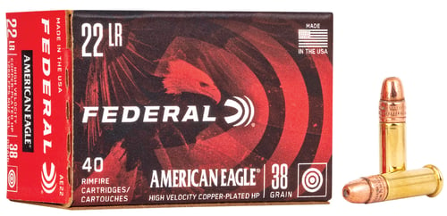 FEDERAL AE 22LR 38GR HP 1260FPS 40RD 100BX/CS