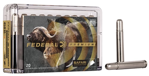 Federal P458T2 Premium Safari Cape-Shok 458 Win Mag 500 gr Trophy Bonded Bear Claw 20 Per Box/ 10 Case