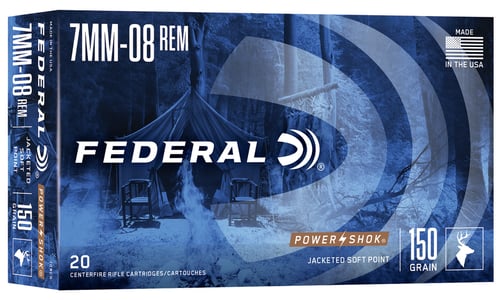 FEDERAL POWER-SHOK 7MM-08 150GR SP 20RD 10BX/CS