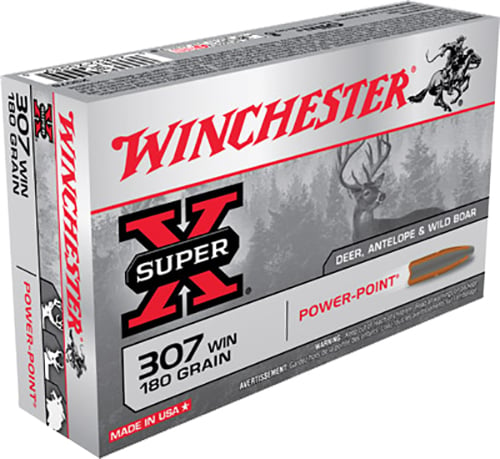 Winchester X3076 Super-X Rifle Ammo 307 Win 180Gr 20Rnd PP Seasonal