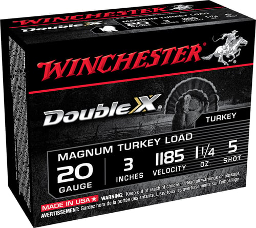 Winchester X203XCT5 Double X Turkey Shotshell 20 GA, 3 in, No. 5