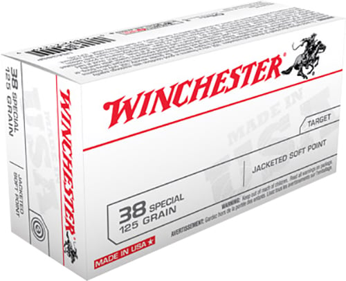 WINCHESTER USA 38 SPECIAL 125GR JSP 50RD 10BX/CS