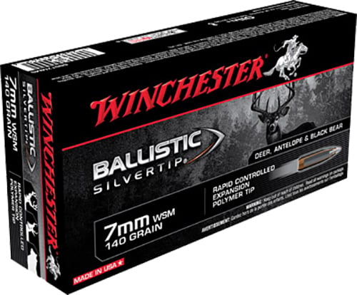 Winchester SBST7MMS Supreme Rifle Ammo 7MM WSM, BST, 140 Grains, 3225