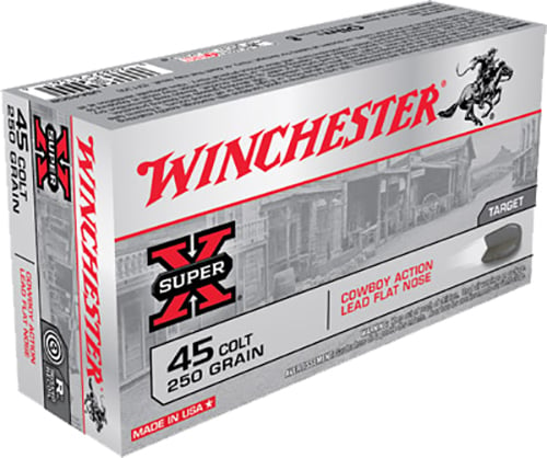 Winchester USA45CB Super-X Cowboy Action Pistol Ammo 45 Colt, 250 Gr