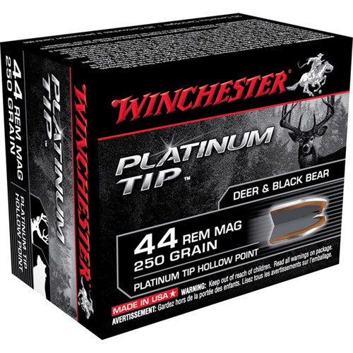 WINCHESTER SUPREME 44 REM MAG 20RD 10BX/CS 250G PLAT TIP JHP