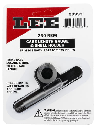 thumbnail image 2 of Lee Case Length Gage And Shellholder For 260 Remington – #90993 – Made In USA 2 of 6