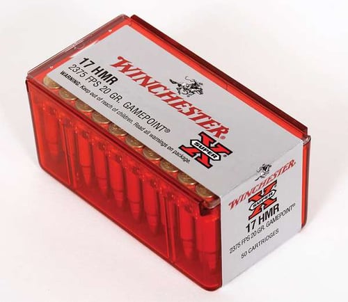 Winchester X17HMR1 Super-X Rimfire Ammo 17 HMR, JHP, 20 Grains, 2375