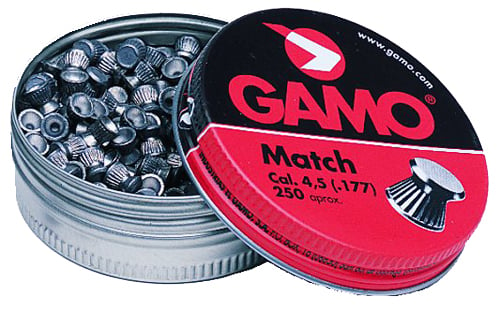 Gamo 6320024BT54 Match  .177 Pellet Lead Flat Nose 250 Per Tin