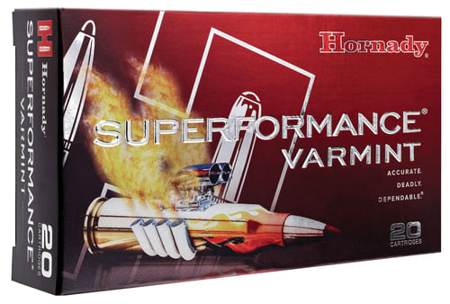 HORNADY SPF VARMINT 222 REM 50GR V-MAX 20RD 10BX/CS