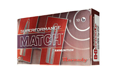 Hornady 80264 Superformance Match 223 Rem 75 gr Boat Tail Hollow Point 20 Per Box/ 10 Case