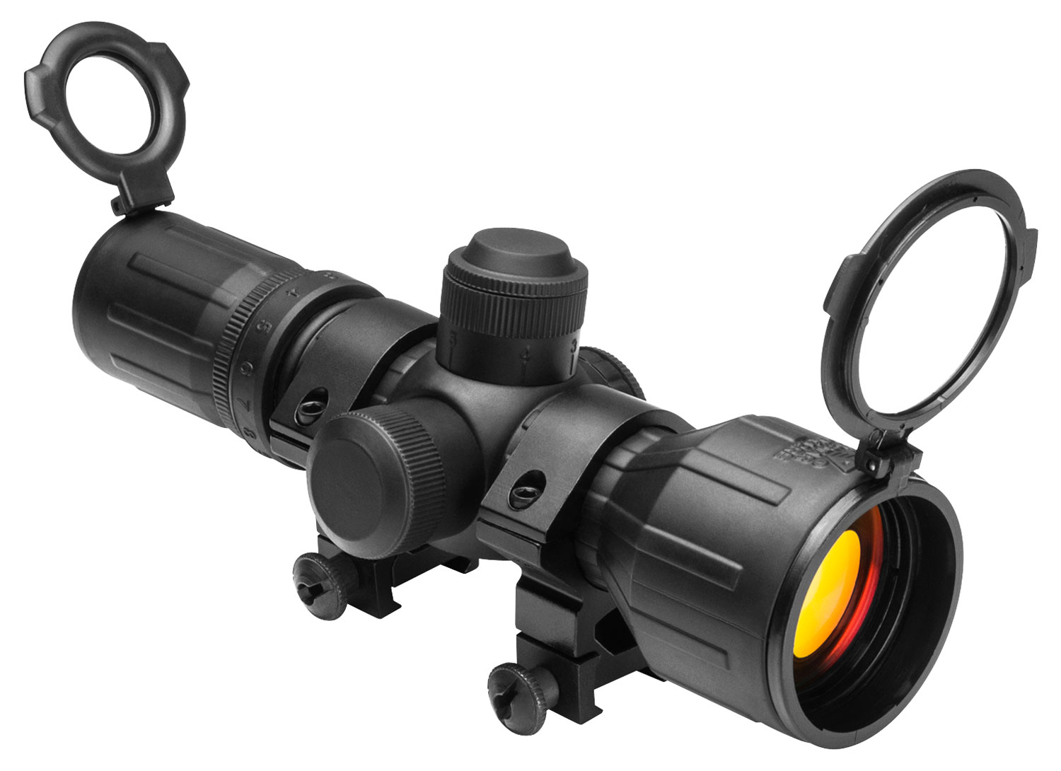 NcStar SEECR3942R Tactical Compact 3-9x42mm Red/Green Illuminated P4 Sniper Reticle 30mm Tube One Piece Aluminum Body w/Rubber Outer Coating