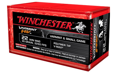 WINCHESTER SUPREME 22WMR 30GR V-MAX 2250FPS 50RD 20BX/CS