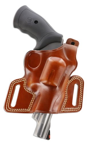 Galco SIL104 Silhouette  OWB Tan Leather Belt Slide Fits Ruger GP100 Fits S&W L Frame Fits 3-4.25