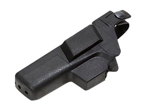 Glock HO17045 Duty  Holster OWB Black Polymer w/Thumb Break Retention Strap, For Use w/Glock 17 Gen3,4&5/22 Gen 3&4 Only/31 Gen3&4, Fits 1.77