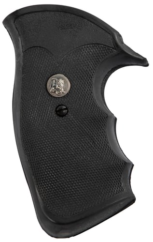 Pachmayr 05058 Decelerator Grip Checkered Black Rubber with Finger Grooves for Ruger RedHawk