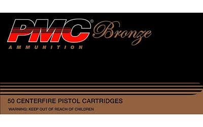 PMC Bronze Handgun Ammunition .380 ACP 90 gr FMJ 920 fps 50/box