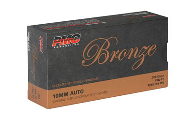 PMC Bronze 10mm Handgun Ammo - 200 Grain | FMJ-TC | 50rd Box