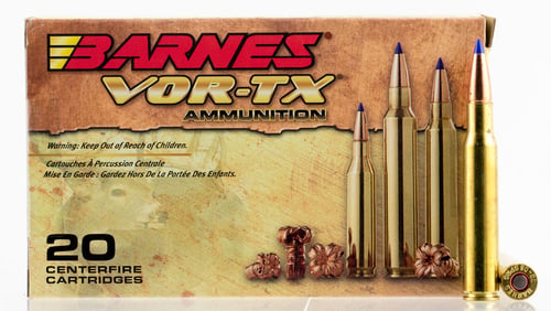 Barnes Bullets 21565 VOR-TX Rifle 30-06 Springfield 168 gr Tipped TSX Boat Tail 20 Per Box/ 10 Case