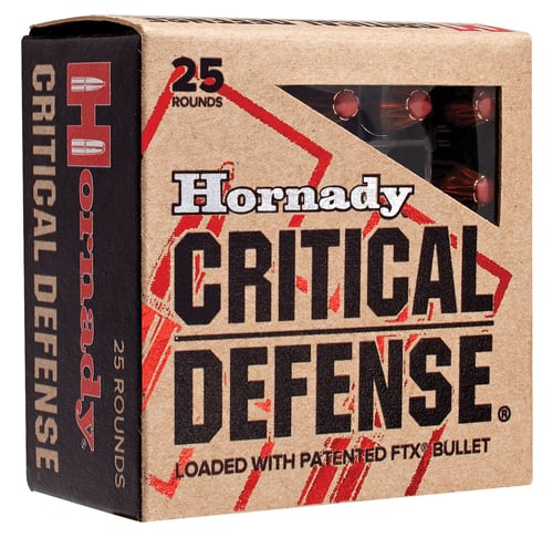 HORNADY CRITICAL DEFENSE 9MM MAKAROV 95GR FTX 25RD 10BX/CS