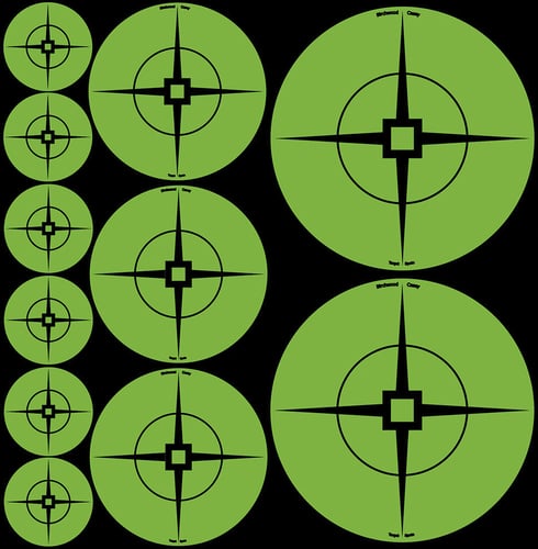 Birchwood Casey 33938 Target Spots Self-Adhesive Paper Crosshair Green 60-1