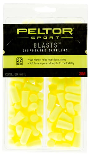 PELTOR SPORTBLAST DISP EARPLG 80PAIR