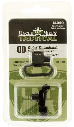 Uncle Mikes 14050 Super Swivel  Quick Detach w/Fixed Picatinny Swivel Attachment Blued 1