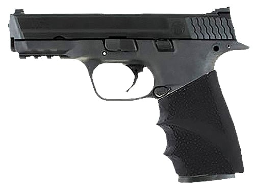 Hogue 17400 HandAll Hybrid Grip Sleeve made of Rubber with Textured Black Finish & Finger Grooves for S&W M&P