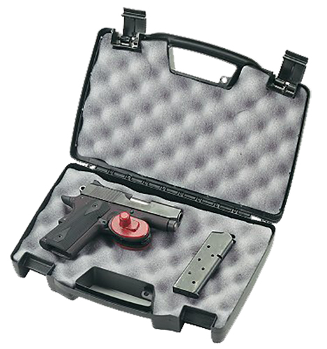 Plano 140300 Protector Pistol Case made of Polymer with Black Finish, Heavy-Duty Latches, Foam Padding & Lockable Tabs 11.50