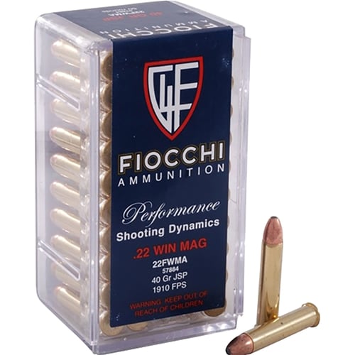 FIOCCHI 22WMR 40GR JSP 50/2000