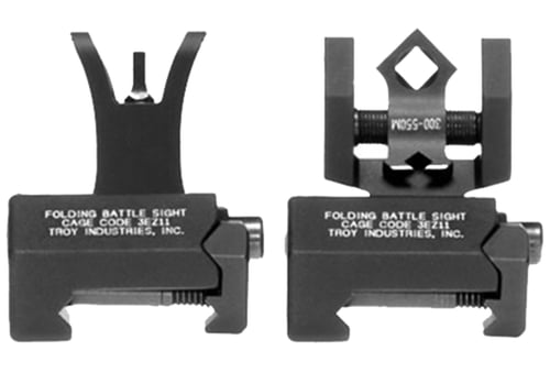 Troy SSIGIARSMBT BattleSight Micro Set HK Front/Round Rear Weapons w/Raised Top Rail Picatinny Rail Mount Aluminum Black