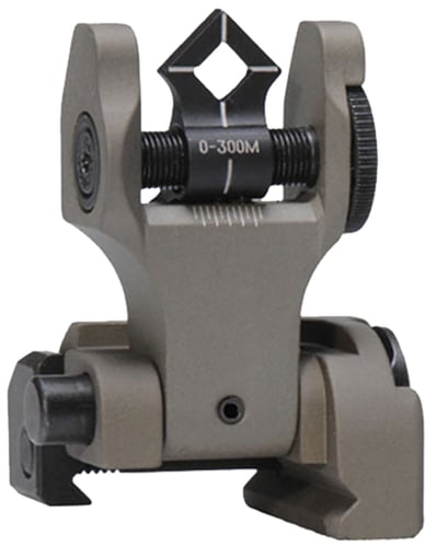 Troy Ind SSIGDOARFFT00 Rear Folding BattleSight Dioptic  Flat Dark Earth Folding for AR-15