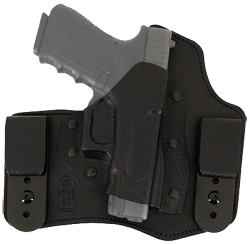 DeSantis Gunhide 105KAM9Z0 Intruder  IWB/OWB Black Leather Belt Clip Fits S&W M&P Compact 9/40 3.50