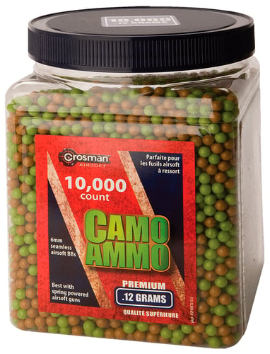 Crosman ASP10K12 Airsoft Camo Ammo BBs .12 Gram Plastic 10000 Count