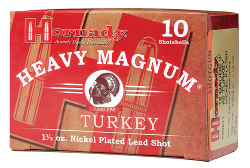 Hornady 86242 Heavy Magnum Turkey Shotshell 12 GA, 3 in, No. 4 Nickel