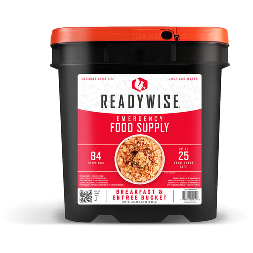 ReadyWise RW01184 Meals Ready to Eat Freeze Dried Entrees 84 Servings Per Bucket