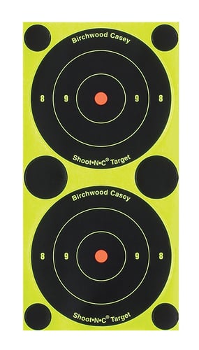Birchwood Casey 34375 Shoot-N-C Reactive Target Self-Adhesive Paper Air/Rimfire Rifle Black/Yellow 3