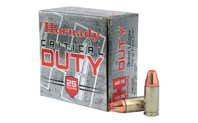 HORNADY CRITICAL DUTY 9MM LUGER 135GR 25RD 10BX/CS